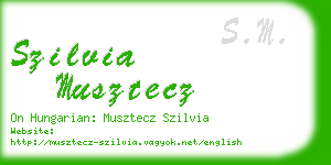 szilvia musztecz business card